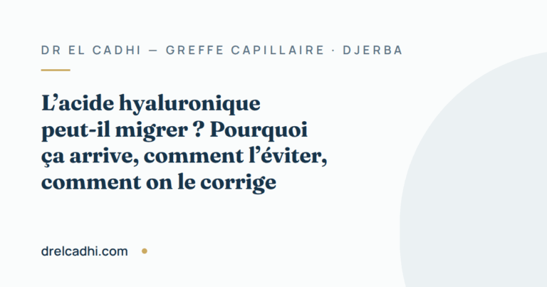 Illustration titrée de l’article « L’acide hyaluronique peut-il migrer ? Pourquoi ça arrive, comment l’éviter, comment on le corrige »