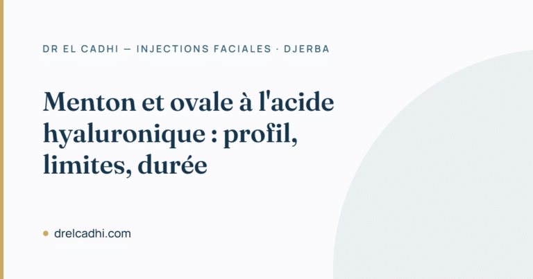 Menton et ovale à l'acide hyaluronique — Dr Khalil El Cadhi, Djerba