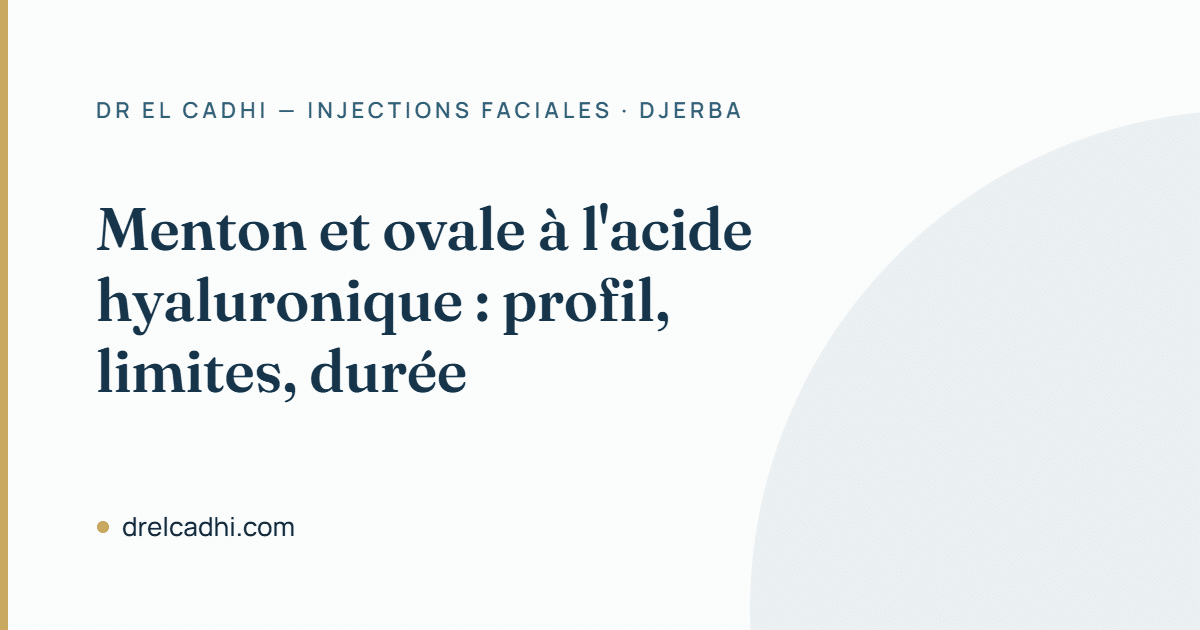 Menton et ovale à l'acide hyaluronique — Dr Khalil El Cadhi, Djerba
