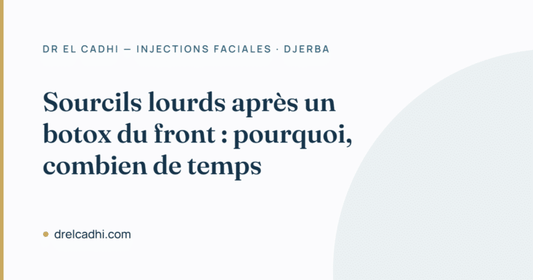 Sourcils lourds après un botox du front — Dr Khalil El Cadhi, Djerba